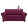 Asnomy Sofa Covers for 2 Cushion Couch Stretch loveseat Covers Slipcovers Pet Protector Furniture Covers for Dogs Cats Spandex Jacquard Fabric Small Checks MediumWine Red