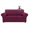 Asnomy Sofa Covers for 2 Cushion Couch Stretch loveseat Covers Slipcovers Pet Protector Furniture Covers for Dogs Cats Spandex Jacquard Fabric Small Checks MediumWine Red