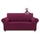 Asnomy Sofa Covers for 2 Cushion Couch Stretch loveseat Covers Slipcovers Pet Protector Furniture Covers for Dogs Cats Spandex Jacquard Fabric Small Checks MediumWine Red