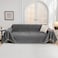 MYSKY HOME Oversized Couch Cover Sofa Covers Couch Covers for 3 Cushion Couch Sofa Pet Friendly L Shaped Sectional Couch Cover Non Slip Furniture Protector for Kids 91x150 Dark Grey