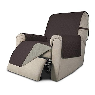 Easy-Going EasyGoing Recliner Sofa Slipcover Reversible Sofa Cover Water Resistant Couch Cover Furniture Protector with Elastic Straps for Pets Kids Children Dog Cat Recliner ChocolateBeige