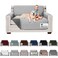 Sofa Shield Couch Loveseat Covers for Dogs Reversible Furniture Protector with Strap Stain and Tear Resistant Cushion Cover 54 inch Seat Machine Washable Slipcover Pets Cats Light Gray Charcoal