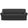 Easy-Going EasyGoing 2 Pieces Microfiber Stretch Sofa Slipcover Spandex Soft Fitted Sofa Couch Cover Washable Furniture Protector with Elastic Bottom KidsPet Oversized Sofa Dark Gray