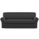 Easy-Going EasyGoing 2 Pieces Microfiber Stretch Sofa Slipcover Spandex Soft Fitted Sofa Couch Cover Washable Furniture Protector with Elastic Bottom KidsPet Oversized Sofa Dark Gray