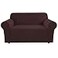 H.VERSAILTEX HVERSAILTEX Stretch Love Seat Couch Covers Couch Slipcovers for 2 Cushion Couch Sofa Cover for Loveseat 1 Piece with Elastic Bottom Textured Checked Jacquard FabricLoveseat 5870 Wide Choc