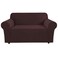 H.VERSAILTEX HVERSAILTEX Stretch Love Seat Couch Covers Couch Slipcovers for 2 Cushion Couch Sofa Cover for Loveseat 1 Piece with Elastic Bottom Textured Checked Jacquard FabricLoveseat 5870 Wide Choc