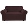 H.VERSAILTEX HVERSAILTEX Stretch Love Seat Couch Covers Couch Slipcovers for 2 Cushion Couch Sofa Cover for Loveseat 1 Piece with Elastic Bottom Textured Checked Jacquard FabricLoveseat 5870 Wide Choc
