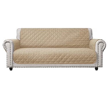 CHHKON Sofa Cover for Dog with NonSlip 100 Waterproof Quilted Furniture Protector Sofa Slipcovers for Furniture Sofa Pets for Leather Couch Sand 68