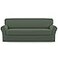 Easy-Going EasyGoing 2 Pieces Microfiber Stretch Sofa Slipcover Spandex Soft Fitted Sofa Couch Cover Washable Furniture Protector with Elastic Bottom KidsPet Oversized Sofa Greyish Green