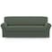 Easy-Going EasyGoing 2 Pieces Microfiber Stretch Sofa Slipcover Spandex Soft Fitted Sofa Couch Cover Washable Furniture Protector with Elastic Bottom KidsPet Oversized Sofa Greyish Green