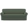 Easy-Going EasyGoing 2 Pieces Microfiber Stretch Sofa Slipcover Spandex Soft Fitted Sofa Couch Cover Washable Furniture Protector with Elastic Bottom KidsPet Oversized Sofa Greyish Green