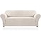 PrinceDeco Oversized Stretch Sofa Cover Slipcover 1Piece Spandex Jacquard Fabric Universal Couch Cover for 3 Cushion Washable Non Slip Sofa Cover Pet Friendly XL Sofa 101110 Ivory
