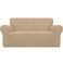Easy-Going EasyGoing Stretch Loveseat Slipcover 1Piece Sofa Cover Furniture Protector Couch Soft with Elastic Bottom for Kids Polyester Spandex Jacquard Fabric Small Checks Loveseat Sand