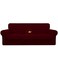 Easy-Going EasyGoing 100 Dual Waterproof 4 Pieces Oversized Cover Stretch Soft Couch Cover for Dogs Sofa Slipcover for 3 Separate Cushion Couch Leakproof Furniture Protector for Kids Pets Wine
