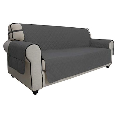 Easy-Going EasyGoing Sofa Slipcover Oversized Sofa Cover Waterproof Couch Cover Furniture Protector Cover Pets Covers Washable NonSlip Fabric Pets Kids Children Dog Cat Oversized Sofa Dark Gray