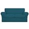 Easy-Going EasyGoing 3 Pieces Stretch Couch Cover Sofa Cover for Dogs Washable Sofa Slipcover for 2 Separate Cushion Couch Spandex Jacquard Fabric Elastic Furniture Protector for Pets Peacock Blue Lov