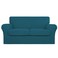 Easy-Going EasyGoing 3 Pieces Stretch Couch Cover Sofa Cover for Dogs Washable Sofa Slipcover for 2 Separate Cushion Couch Spandex Jacquard Fabric Elastic Furniture Protector for Pets Peacock Blue Lov