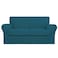 Easy-Going EasyGoing 3 Pieces Stretch Couch Cover Sofa Cover for Dogs Washable Sofa Slipcover for 2 Separate Cushion Couch Spandex Jacquard Fabric Elastic Furniture Protector for Pets Peacock Blue Lov