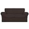 Easy-Going EasyGoing 3 Pieces Stretch Couch Cover Sofa Cover for Dogs Washable Sofa Slipcover for 2 Separate Cushion Couch Spandex Jacquard Fabric Elastic Furniture Protector for Pets KidChocolate Lov