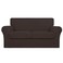 Easy-Going EasyGoing 3 Pieces Stretch Couch Cover Sofa Cover for Dogs Washable Sofa Slipcover for 2 Separate Cushion Couch Spandex Jacquard Fabric Elastic Furniture Protector for Pets KidChocolate Lov