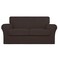 Easy-Going EasyGoing 3 Pieces Stretch Couch Cover Sofa Cover for Dogs Washable Sofa Slipcover for 2 Separate Cushion Couch Spandex Jacquard Fabric Elastic Furniture Protector for Pets KidChocolate Lov