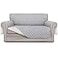 Easy-Going EasyGoing Reversible Loveseat Couch Cover for 2 Cushion Couch Sofa Cover for Dogs Water Resistant Furniture Protector with Foam Sticks Elastic Straps for Pet Loveseat Light GrayIvory