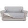 Easy-Going EasyGoing Reversible Loveseat Couch Cover for 2 Cushion Couch Sofa Cover for Dogs Water Resistant Furniture Protector with Foam Sticks Elastic Straps for Pet Loveseat Light GrayIvory