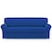 Easy-Going EasyGoing 2 Pieces Microfiber Stretch Sofa Slipcover Spandex Soft Fitted Sofa Couch Cover Washable Furniture Protector with Elastic Bottom KidsPet Sofa Classic Blue