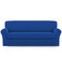 Easy-Going EasyGoing 2 Pieces Microfiber Stretch Sofa Slipcover Spandex Soft Fitted Sofa Couch Cover Washable Furniture Protector with Elastic Bottom KidsPet Sofa Classic Blue