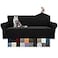 YEMYHOM Couch Cover Latest Jacquard Design High Stretch Sofa Covers for 3 Cushion Couch Pet Dog Cat Proof Slipcover Non Slip Magic Elastic Furniture Protector Sofa Black