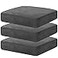 MAXIJIN Velvet Stretch Seat Cushion Covers Couch Cushion Cover for Individual Cushions Sofa Seat Cushion Slipcovers with Elastic Bottom 3 Piece XL Sofa Cushion Covers Gray