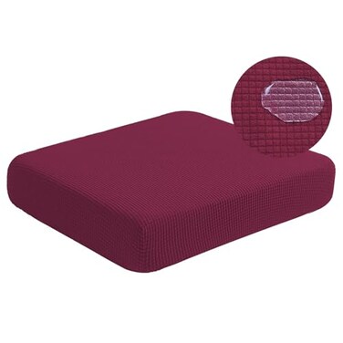 NC HOME Water Resistant Sofa Cushion Slipcovers Stretch Sofa Seat Cushion Covers Replacement Furniture Protector Washable Christmas Decoration Large Wine