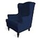 Easy-Going EasyGoing Stretch Wingback Chair Sofa Slipcover 1Piece Sofa Cover Furniture Protector Couch Soft with Elastic Bottom Polyester Spandex Jacquard Fabric Small ChecksWing ChairNavy