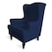 Easy-Going EasyGoing Stretch Wingback Chair Sofa Slipcover 1Piece Sofa Cover Furniture Protector Couch Soft with Elastic Bottom Polyester Spandex Jacquard Fabric Small ChecksWing ChairNavy