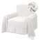 H.VERSAILTEX HVERSAILTEX Cotton Sofa Covers Couch Cover Sofa Slipcover for Most Shape Sofas Feature Thick Woven Jacquard Seamless with Tassels MultiUse Decorative for Couch Medium 71 x 91 White