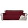 PureFit Reversible Quilted Sofa Cover Water Resistant Slipcover Furniture Protector Washable Couch Cover with Non Slip and Elastic Straps for Kids Pets Oversized Sofa RedIvory