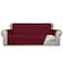 PureFit Reversible Quilted Sofa Cover Water Resistant Slipcover Furniture Protector Washable Couch Cover with Non Slip and Elastic Straps for Kids Pets Oversized Sofa RedIvory
