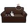 U-NICE HOME UNICE HOME Velvet Loveseat Sofa Covers Stretch Couch Cover Furniture Protector Sofa Slipcover for Dogs Medium Chocolate