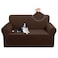 U-NICE HOME UNICE HOME Velvet Loveseat Sofa Covers Stretch Couch Cover Furniture Protector Sofa Slipcover for Dogs Medium Chocolate