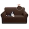 U-NICE HOME UNICE HOME Velvet Loveseat Sofa Covers Stretch Couch Cover Furniture Protector Sofa Slipcover for Dogs Medium Chocolate