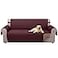 U-NICE HOME UNICE HOME Large Sofa Cover Reversible Couch Cover for Dogs with Elastic Straps Water Resistant Furniture Protector for 4 Cushion Couch Oversized Sofa BurgundyTan