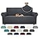 ZNSAYOTX Super Stretch Couch Cover 7292 Universal Sofa Covers with Elastic Bottom Dog Cat Pets Friendly Washable Furniture Protector Fitted Sofa Slipcovers Stay in Place Dark Grey Sofa