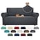 ZNSAYOTX Super Stretch Couch Cover 7292 Universal Sofa Covers with Elastic Bottom Dog Cat Pets Friendly Washable Furniture Protector Fitted Sofa Slipcovers Stay in Place Dark Grey Sofa