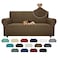 ZNSAYOTX Super Stretch Couch Cover 7292 Universal Sofa Covers with Elastic Bottom Dog Cat Pets Friendly Washable Furniture Protector Fitted Sofa Slipcovers Stay in Place Brown Sofa