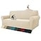 ZNSAYOTX 1 Piece Jacquard Couch Covers for 3 Cushion Couch High Stretch Sofa Cover for Pets Dogs Anti Slip Extra Large Sofa Slipcovers Furniture Protector XL Sofa Light Beige