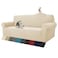ZNSAYOTX 1 Piece Jacquard Couch Covers for 3 Cushion Couch High Stretch Sofa Cover for Pets Dogs Anti Slip Extra Large Sofa Slipcovers Furniture Protector XL Sofa Light Beige