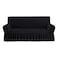 NICEEC Sofa Slipcover Black Sofa Cover 1 Piece Easy Fitted Sofa Couch Covers Universal High Stretch Durable Furniture Protector with Skirt Country Style 3 Seater Black