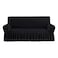 NICEEC Sofa Slipcover Black Sofa Cover 1 Piece Easy Fitted Sofa Couch Covers Universal High Stretch Durable Furniture Protector with Skirt Country Style 3 Seater Black