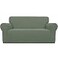 Easy-Going EasyGoing Stretch Oversized Loveseat Slipcover 1Piece Sofa Cover Furniture Protector Couch Soft with Elastic Bottom for Kids Polyester Spandex Jacquard Fabric Small Checks Greyish Green