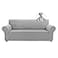 Asnomy Couch Covers for 3 Cushion Couch Stretch Sofa Covers Slipcovers Pet Protector Furniture Covers for Dogs Cats Spandex Jacquard Fabric Small Checks LargeSilver